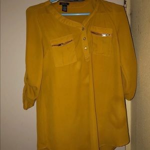 Mustard yellow blouse